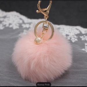 Light Pink Pom Pom Keychain